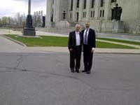 Attorney Gene C. Colman outside the Supreme Court of Canada with Glenn Cheriton